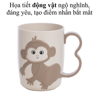Ly cốc hình voi, khỉ 480ml nhựa VIỆT NHẬT - Cho bé uống nước, đánh răng - 6260/85
