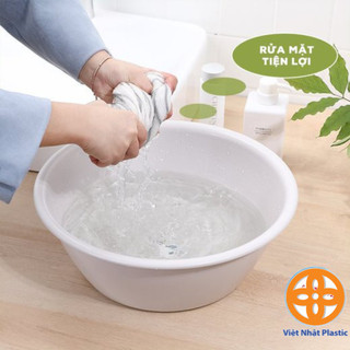 chậu nhựa cho bé hokori, chậu rửa mặt nhựa Việt Nhật màu pastel xinh xắn 2520