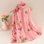 Mùa Xuân Nữ Văn Học Phong Cách Dân Tộc Khăn Choàng Vải Lanh Cotton Phù Hợp Với Chống Nắng Dài Khăn Du Lịch Kép Thêu 6.21