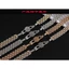 Dây đeo bằng thép không gỉ 00985 / Giao diện 14mm16mm / Ba hạt / Chắc chắn / Gypsophila / Khóa bướm / Năm hạt / Dây đeo bằng thép không gỉ / gợn nước / Phụ nữ / Phụ kiện vòng tay thay thế