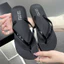 Mùa Hè Phù Hợp Với Thời Trang Đi Biển Flip-Flops Nữ Mặc Ngoài Cổ Điển Đơn Giản Màu Trơn Đế Mềm Flip-Flops Nữ XGWT