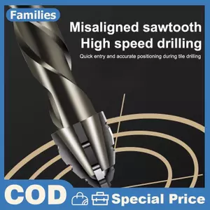 7 cái / bộ Bộ mũi khoan răng cưa bằng thép vonfram cho gạch nhựa gốm sứ bê tông thủy tinh gốm sứ
