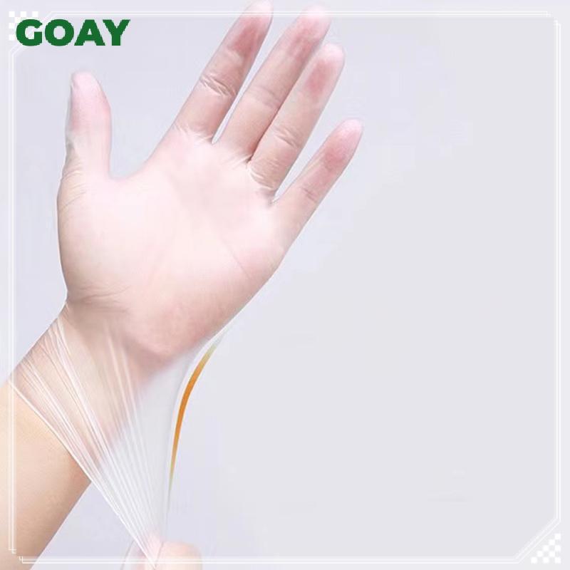 GOAY 50 / 100 Chiếc Găng Tay Cao Su Miễn Phí TPE Găng Tay Dùng Một Lần Trong Suốt Axit Chống Trơn Trượt An Toàn Làm Việc Cấp Thực Phẩm Găng Tay Vệ Sinh Gia Đình VN