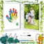 Bộ in tay gia đình, Thủ công DIY cho bé mới dành cho mẹ mới, Khung ảnh in tay, Quà tặng cho cha mẹ mới màu trắng