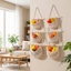 Giỏ Dây Cotton Có Đế Bằng Gỗ Tiết Kiệm Không Gian Treo Tường Giỏ Chứa Đồ Treo Túi Tổ Chức Boho Đa Năng