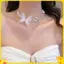 Bướm Trắng Ngọc Trai Choker Nelace Cho Nữ Ngọt Ngào Giả Ngọc Trai Xương Đòn Dây Xích Ne Nelace Cưới Trang Sức Quà Tặng