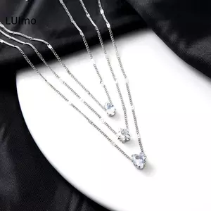 LUImo Màu Vàng Đơn Giản Nhiều Lớp Mặt Dây Chuyền Nelace Cho Bé Gái Nữ Ngôi Sao Hình Trái Tim Mặt Dây Chuyền Nelace Trang Sức Cho Quà Tặng Sinh Nhật SBS