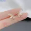 Bluelover Thời Trang Dễ Thương Hoa Cánh Tiên Bông Tai Dành Cho Nữ Cô Gái Thiết Kế Zircon Cổ Tích Tinh Tế Bông Tai Trang Sức Mới