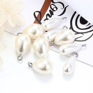 10 Chiếc Giả Ngọc Trai Thép Không Gỉ Kim Quyến Rũ Phụ Kiện Cho DIY Bông Tai Vòng Cổ Vòng Tay Trang Sức Làm Quyến Rũ Dangles