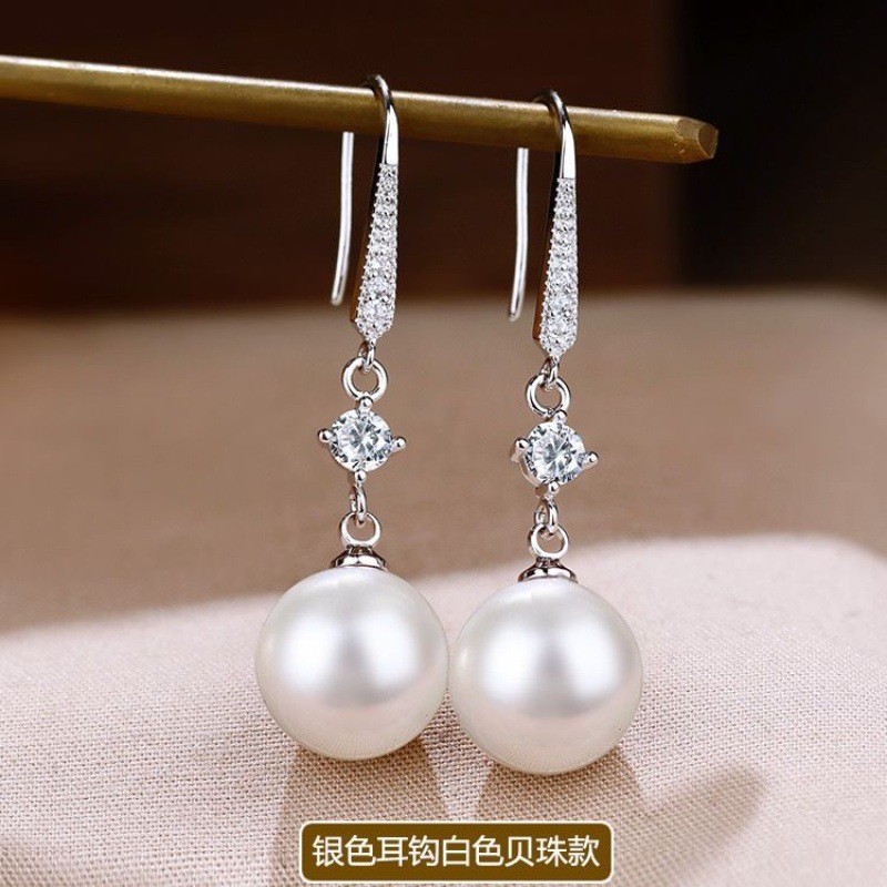 WHX⭐Hàng có sẵn⭐Bông tai Subang Hàn Quốc / Ngọc trai đá thô / Ngọc trai Sabah / Kim cương / Ngọc trai / Bạc 925
