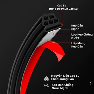 SEAMETAL Ron Cao Su Niêm Phong Cửa Xe Ô Tô Hạn Chế Bụi Bẩn Giảm Tiếng Ồn Dễ Gắn