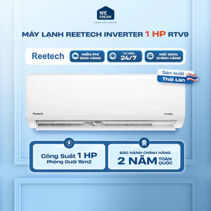 Máy Lạnh Reetech Inverter 1.0 HP RTV9 | Tiết Kiệm Điện Vận Hành Êm | Hàng Chính Hãng