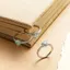 Nhẫn bạc thiết yếu hình tam giác Leroy FANCIME được tạo ra Aquamarine