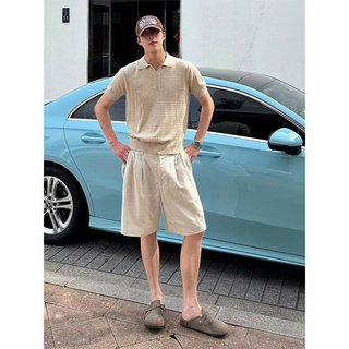 Quần short đàn hồi dây rút cao cấp phong cách đường phố cổ điển dành cho nam và nữ