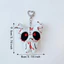QEARY Ghost Sang Trọng Móc Khóa, Đen Trắng Đáng Sợ Đẫm Máu Phụ Kiện, Dễ Thương Mini Dark Sáng Tạo Túi Halloween Mặt Dây Chuyền Hàng Ngày