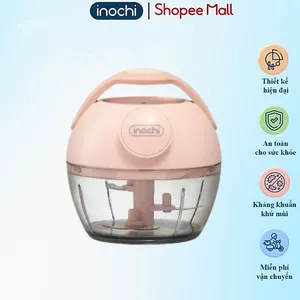 Dụng cụ xay tỏi ớt Inochi. lưỡi dao bén, Máy xay tỏi ớt cầm tay nhỏ gọn, dễ vệ sinh