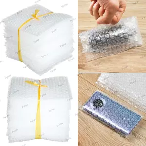 PYCOU 50 Túi Bong Bóng Trắng 5 Kích Cỡ Phong Bì Phim Đôi Gói Chống Sốc