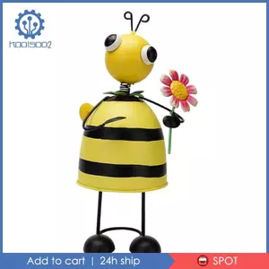 Kim loại mộc mạc Bee Điêu khắc thu nhỏ Đạo cụ trang trí sân vườn lớn Tượng ngoài trời cho hành lang hiên nhà