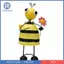 Kim loại mộc mạc Bee Điêu khắc thu nhỏ Đạo cụ trang trí sân vườn lớn Tượng ngoài trời cho hành lang hiên nhà