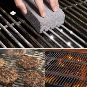Maybest BBQ Grill Cleaning Bri Blo Thịt Nướng Đá Làm Sạch Ras Vết Bẩn Mỡ Bụi BBQ Dụng Cụ Làm Sạch Vết Dầu {VN}