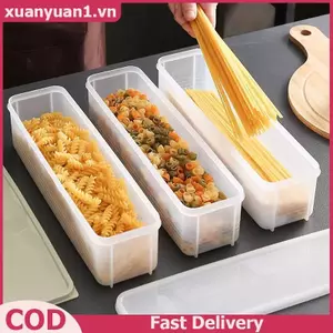 XUAN Hộp Tươi Mì Nhựa Bảo Quản Thực Phẩm Hộp Kín Hình Chữ Nhật Hộp Đựng Trái Cây Tủ Lạnh Bảo Quản Nhà Bếp Cung Cấp Dụng Cụ Gia Đình VN