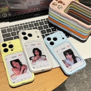 Hàn Quốc Màu Kẹo Khung Silicon Trong Suốt Acrylic Ốp Lưng Điện Thoại iPhone 17Promax 17Pro 16Promax 12 13 14 15 Pro Max Chống Sốc Nữ Điện Thoại Di Động