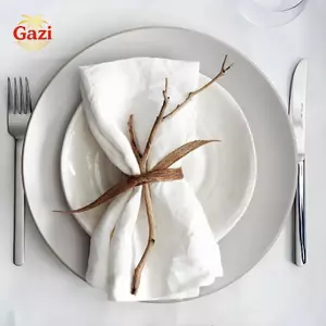 Khăn ăn vải lanh 40x40 Cm Vải Cotton có thể giặt được có thể tái sử dụng để trang trí bàn tiệc [VN]
