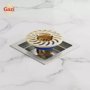 Thoát nước sàn tắm Tất cả các nút chặn chống mùi bằng đồng xây dựng chống côn trùng Lắp đặt phòng tắm có thể tháo rời [VN]