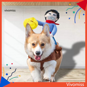 Trang phục thú cưng ngộ nghĩnh Không tay Cotton Pet Cowboy Rider Phong cách Trang phục chó Đồ dùng cho thú cưng