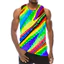 Rainbow 3D Tank Top Nam, Áo Vest dạo phố mùa hè Harajuku, Áo thun không tay mềm mại thoáng khí