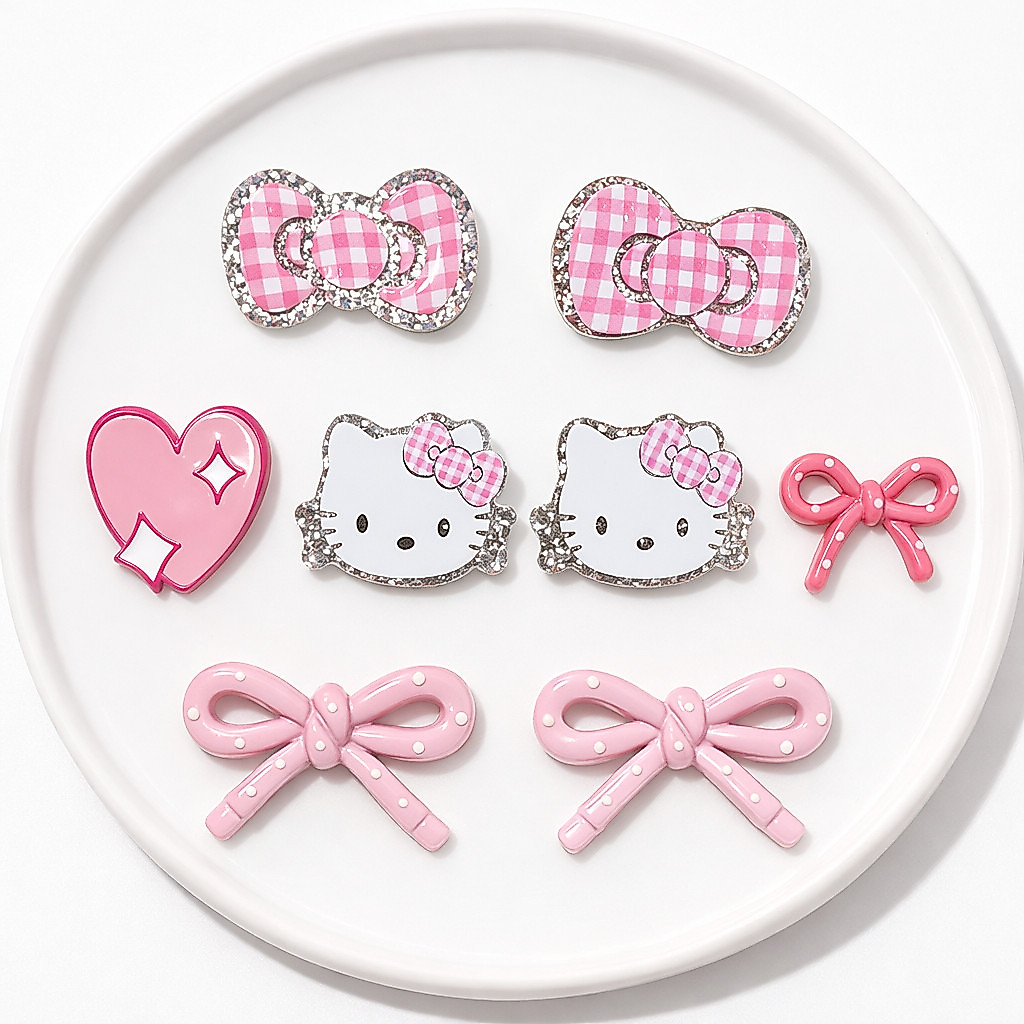 Set Charm HELLO KITTY bộ 7 Set mới siêu kute- Set 2