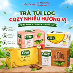 Trà Cozy Hộp 25 Túi Lọc, Đủ Hương Vị Chính Hãng - Thơm Ngon, Dễ Pha, Phù Hợp Uống Nóng Hoặc Lạnh