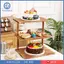 3 Tầng Cupcake Đứng Mộc Mạc Gỗ Món Tráng Miệng Hiển Thị Để Bàn Đa Năng Giá Đỡ Khay Cho Tiệc Sinh Nhật Nhà Bếp Buffet
