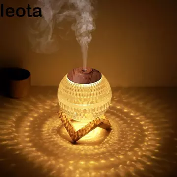 Máy tạo độ ẩm bóng LEOTA, Tạo độ ẩm im lặng sáng tạo Đèn ngủ đầy màu sắc, Bảo vệ an toàn hiện đại Thiết kế dáng rộng Máy độ ẩm không khí chạy bằng máy độ ẩm phòng ngủ