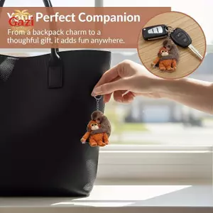 Móc khóa búp bê sang trọng Punch Monkey 10cm Đồ chơi Anime dễ thương cho mặt dây chuyền túi điện thoại [VN]