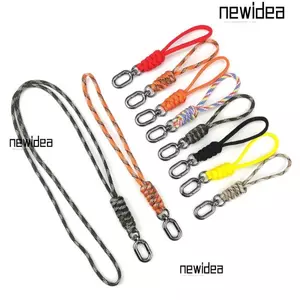 Khóa hình bầu dục NEWIDEA, Dây buộc móc khóa Paracord cường độ cao 48cm, Dây treo cổ 8 kiểu Dụng cụ ngoài trời