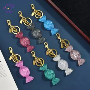 HFTOY Sáng Tạo Màu Kẹo Móc Khóa Lấp Lánh Kẹo Mặt Dây Chuyền Móc Khóa Bapa Túi Trang Trí Móc Chìa Khóa Ô Tô Nam Nữ Quà Tặng ~