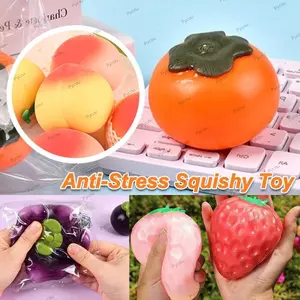 Đồ chơi bóp PYCOU, hình trái cây ngộ nghĩnh​​ Đồ chơi Squishy chống căng thẳng mềm mại và bền bỉ​​, Giải phóng cảm xúc ​​Không độc hại & an toàn​​ Co giãn ​​ Đồ chơi Fidget tăng chậm​​ Dành Cho Người Lớn & Trẻ Em​​