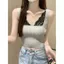 Hot Girl Cổ Vuông Ren Đan Áo Vest Nữ Mùa Hè Phong Cách Mới Pure Desire Phong Cách Slim-fit Đáy Top