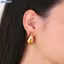 Bluelover 1 Cặp Vintage Tính Khí Vàng Bạc Chunky Mái Vòm Thả Bông Tai Nữ Hợp Kim Bóng Thi Giọt Bông Tai Nhẹ Vòng Mới