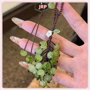 JRP Nho Mặt Dây Chuyền Lily Of The Valley DIY Craft Kit Điện Thoại Tươi Và Dễ Thương Quyến Rũ Túi Charm Sáng Tạo Móc Khóa JRP