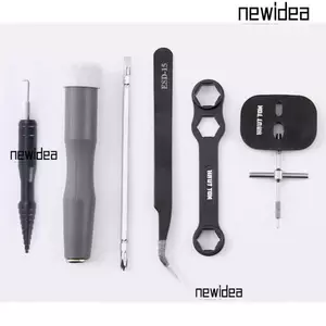 NEWIDEA Câu Cá Bảo Trì Vòng Bi, Nhựa Đa Năng Câu Cá Pin Tẩy, Dụng Cụ Câu Cá Kim Loại Đen Cờ Lê Câu Cá Tua Vít Câu Cá