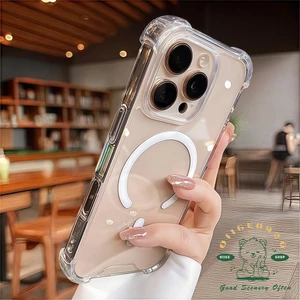Túi khí chống rơi từ tính Vỏ điện thoại iphone16 Pro Max 15 14 13 12 11 vỏ cho vỏ iPhone Vỏ mềm silicon TPU chống sốc