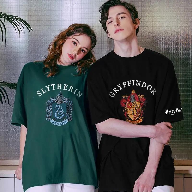 Áo Thun Burgundy Phong Cách Preppy Harry Potter - Bộ Đôi Gryffindor