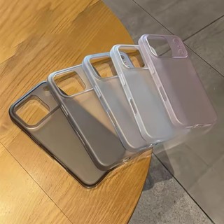 [JLK] Ốp Điện Thoại Nhựa Trong Suốt Siêu Mỏng Matte Cho iPhone 17 Air 16 15 14 Plus 13 12 11 Pro Max Vỏ Chống Sốc Trong Suốt Capa