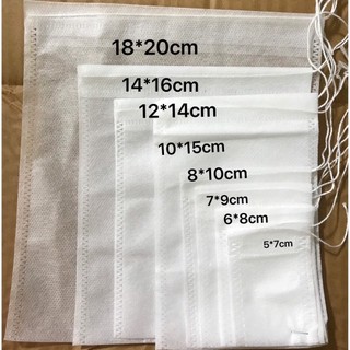 （GIÁ TỐT) 100 cái Túi lọc trà / túi vải không dệt dây rút cao cấp, có kiểm định, đủ size - SUNND