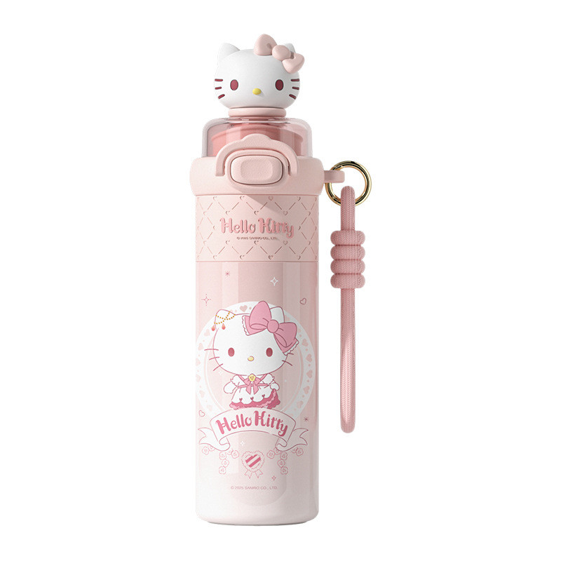 510ml Mới Sanrio Cốc Nước Hello Kitty Cinnamoroll Giai Điệu Lotso Người Ngoài Hành Tinh Thép Không Gỉ Cách Nhiệt Cốc Rơm Cốc Quà Tặng