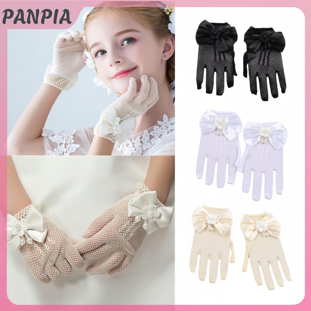 PNPIA- Găng tay cưới ren ngắn dài để cầu hôn ảnh Tiệc cưới dạ hội