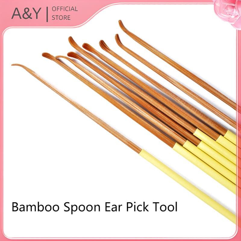 Dụng cụ lấy tai bằng tre A & Y Dụng cụ đánh bóng tay cầm tre tròn Dụng cụ làm sạch tai.