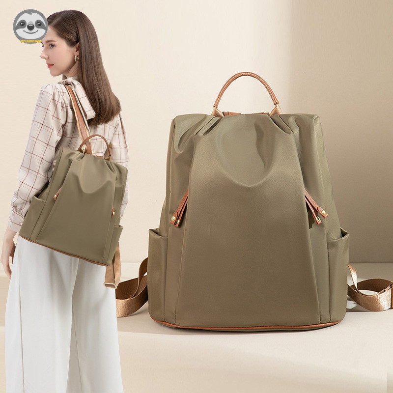 Phong cách Nhật Bản Phong cách Muji / Ba lô du lịch thông thường bằng vải Oxford / Ba lô nữ màu trơn nhạt / Túi đi học phù hợp với sức chứa lớn / Túi đi học sổ tay làm việc